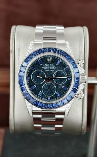 Daytona 126599TSA 40mm Silver Sheen Obsidian Blue Sapphire Sapphire Bezel MOD