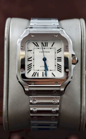 Cartier Santos 35mm white dial BVF