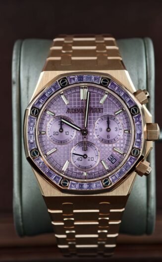 APSF 26240 MOD purple bezel and dial with gold plate